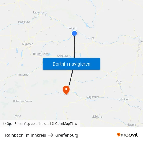 Rainbach Im Innkreis to Greifenburg map