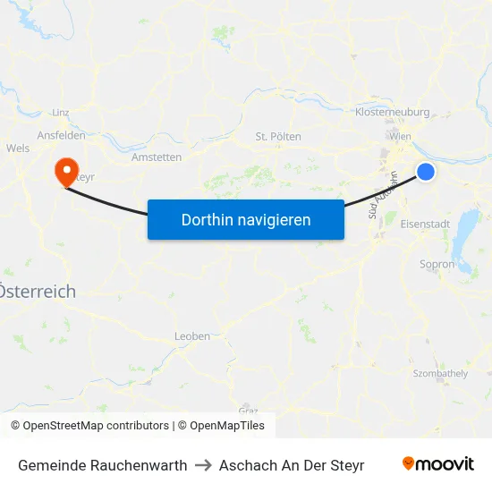 Gemeinde Rauchenwarth to Aschach An Der Steyr map