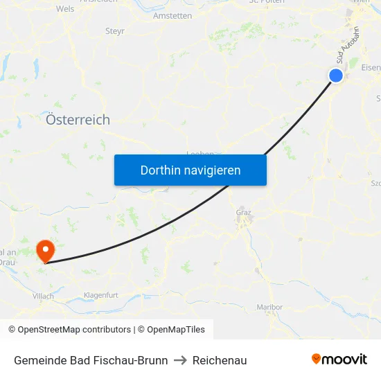 Gemeinde Bad Fischau-Brunn to Reichenau map