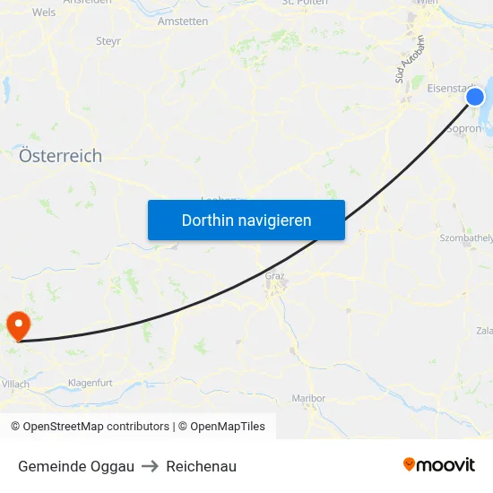 Gemeinde Oggau to Reichenau map