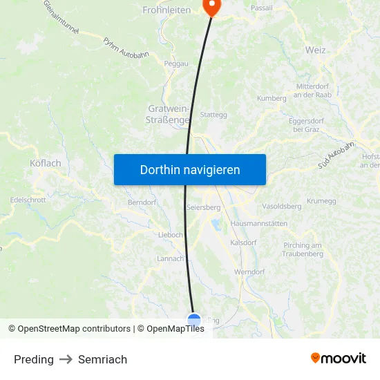 Preding to Semriach map