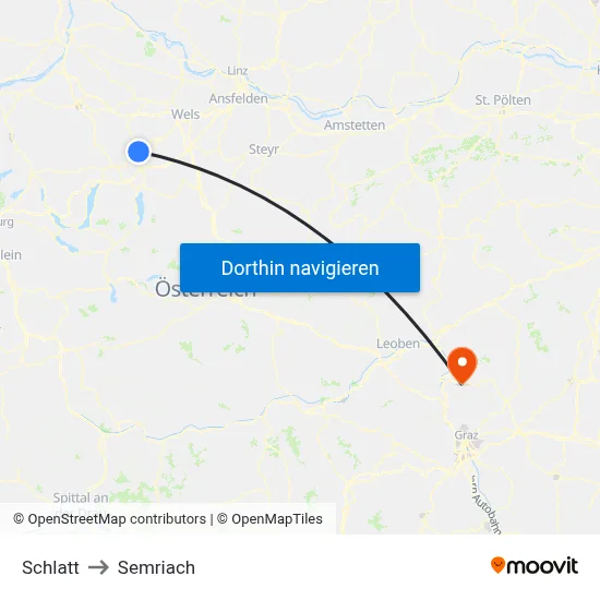 Schlatt to Semriach map