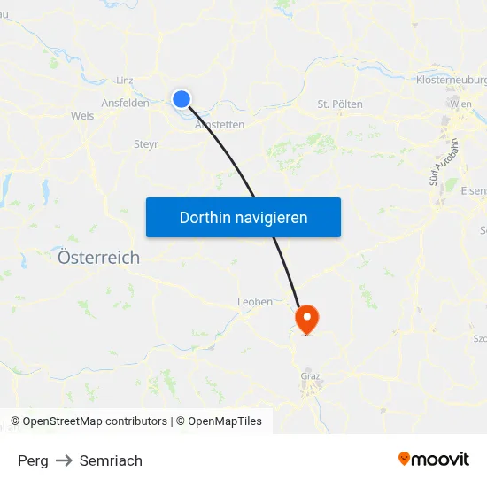 Perg to Semriach map