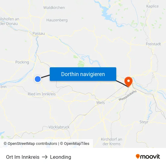 Ort Im Innkreis to Leonding map