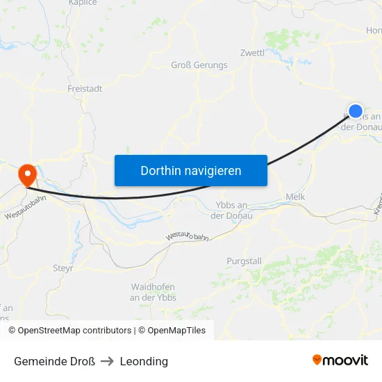 Gemeinde Droß to Leonding map