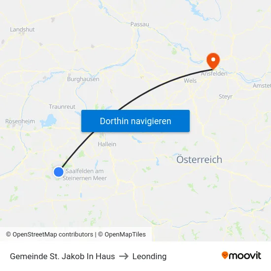 Gemeinde St. Jakob In Haus to Leonding map