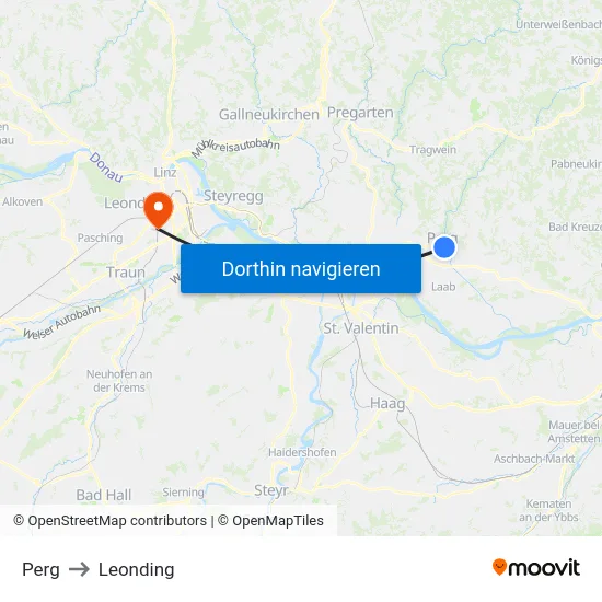 Perg to Leonding map
