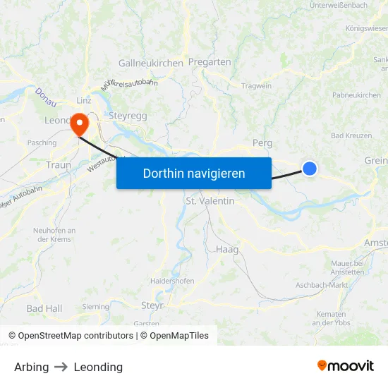 Arbing to Leonding map