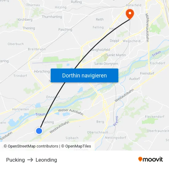 Pucking to Leonding map