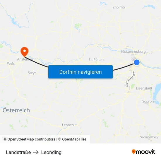Landstraße to Leonding map