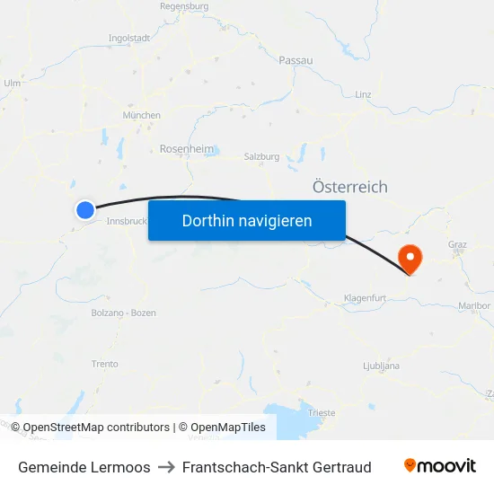 Gemeinde Lermoos to Frantschach-Sankt Gertraud map