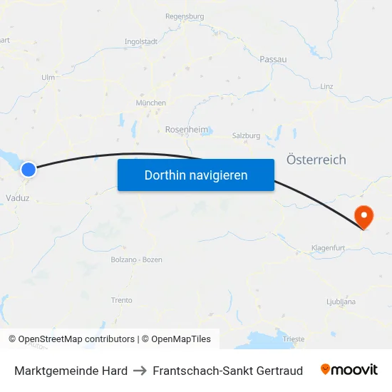 Marktgemeinde Hard to Frantschach-Sankt Gertraud map