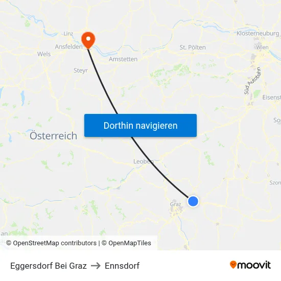 Eggersdorf Bei Graz to Ennsdorf map