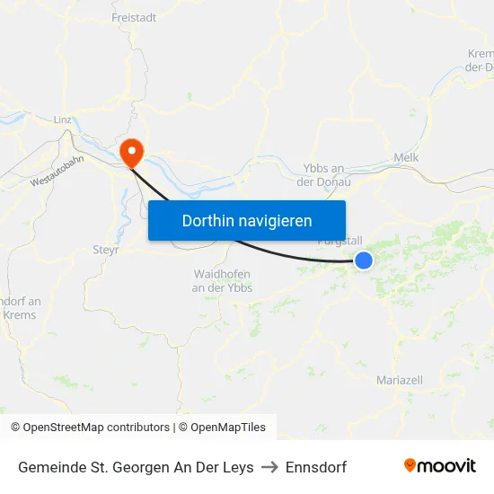 Gemeinde St. Georgen An Der Leys to Ennsdorf map