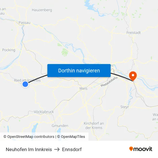 Neuhofen Im Innkreis to Ennsdorf map