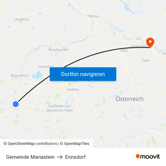 Gemeinde Mariastein to Ennsdorf map