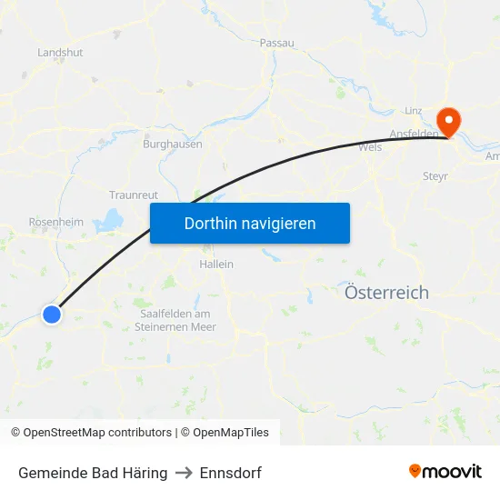 Gemeinde Bad Häring to Ennsdorf map