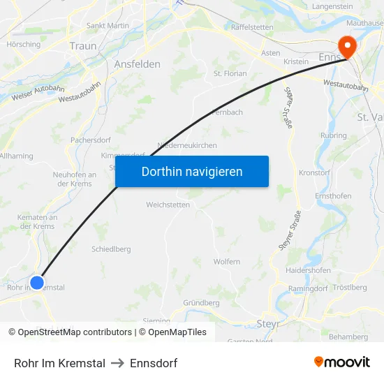Rohr Im Kremstal to Ennsdorf map