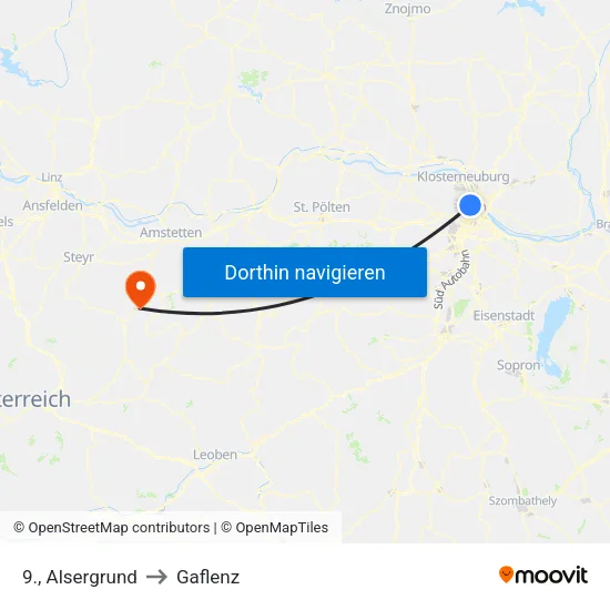 9., Alsergrund to Gaflenz map