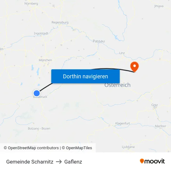 Gemeinde Scharnitz to Gaflenz map