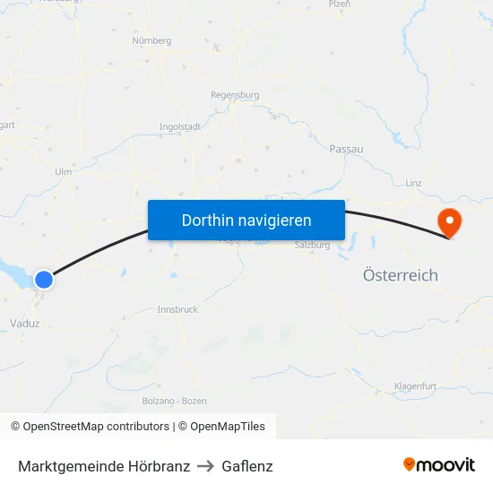 Marktgemeinde Hörbranz to Gaflenz map