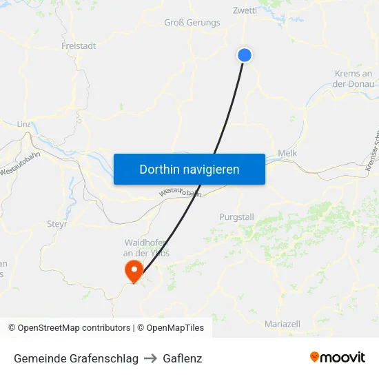 Gemeinde Grafenschlag to Gaflenz map