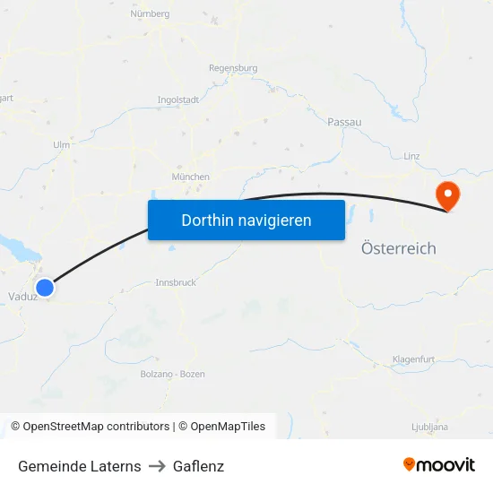 Gemeinde Laterns to Gaflenz map