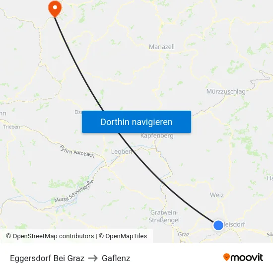 Eggersdorf Bei Graz to Gaflenz map