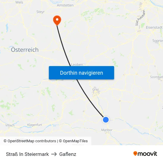 Straß In Steiermark to Gaflenz map