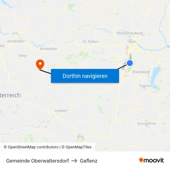 Gemeinde Oberwaltersdorf to Gaflenz map