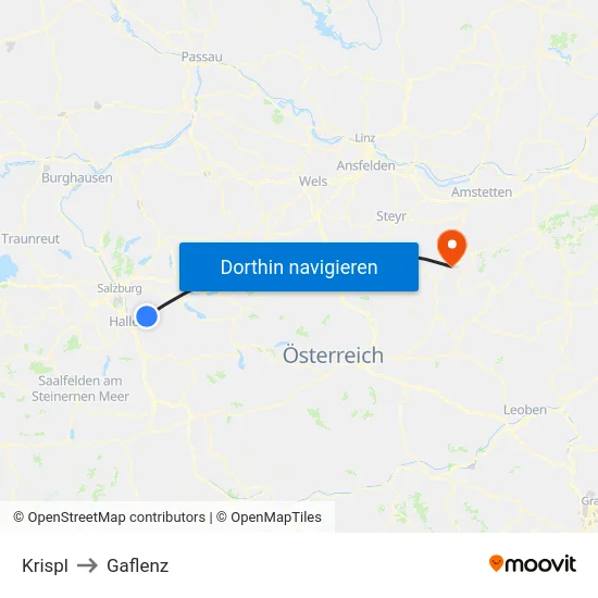 Krispl to Gaflenz map