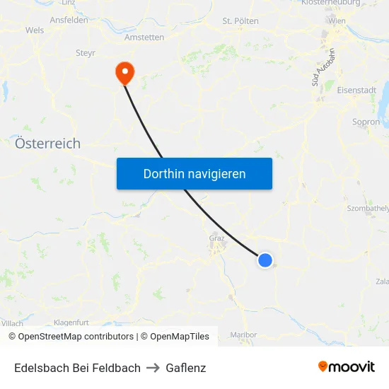 Edelsbach Bei Feldbach to Gaflenz map