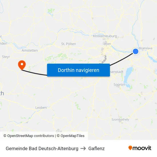 Gemeinde Bad Deutsch-Altenburg to Gaflenz map