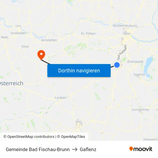 Gemeinde Bad Fischau-Brunn to Gaflenz map