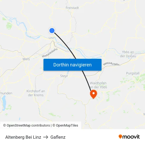 Altenberg Bei Linz to Gaflenz map