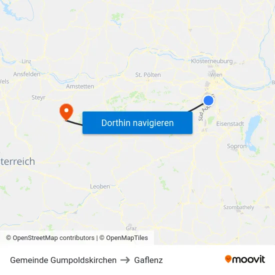 Gemeinde Gumpoldskirchen to Gaflenz map