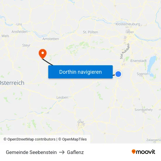 Gemeinde Seebenstein to Gaflenz map