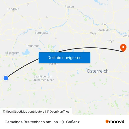 Gemeinde Breitenbach am Inn to Gaflenz map