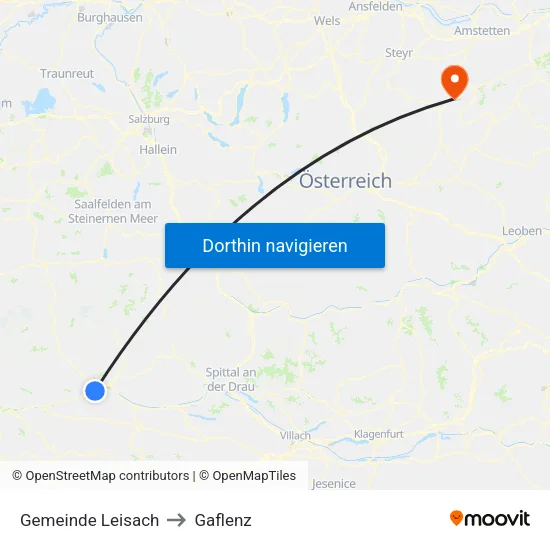 Gemeinde Leisach to Gaflenz map