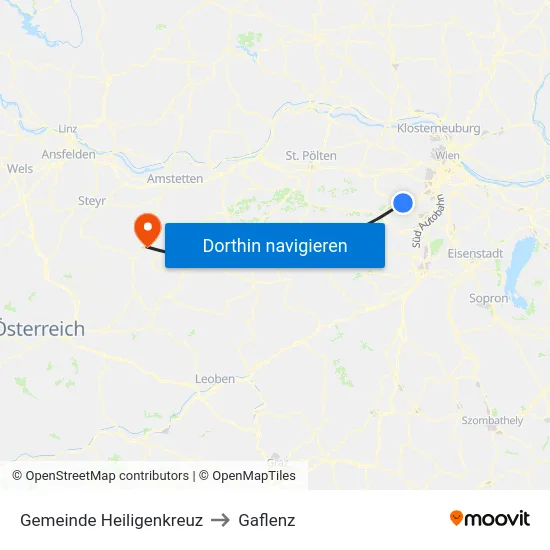 Gemeinde Heiligenkreuz to Gaflenz map