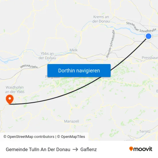 Gemeinde Tulln An Der Donau to Gaflenz map