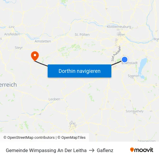 Gemeinde Wimpassing An Der Leitha to Gaflenz map