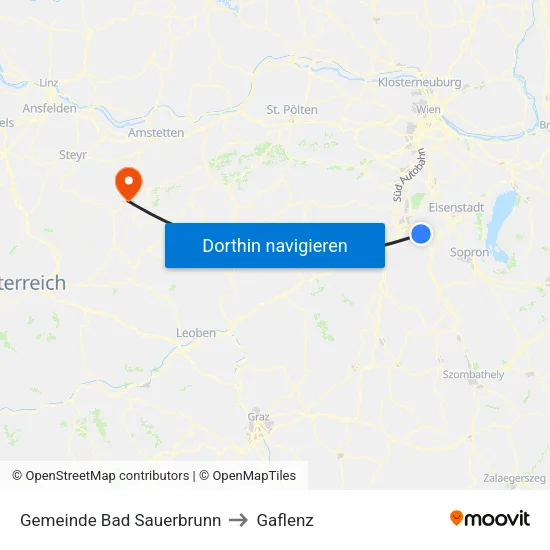 Gemeinde Bad Sauerbrunn to Gaflenz map
