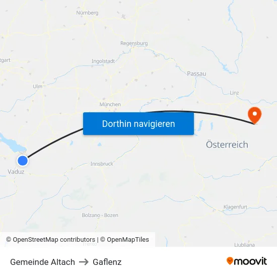 Gemeinde Altach to Gaflenz map