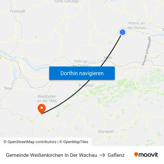 Gemeinde Weißenkirchen In Der Wachau to Gaflenz map