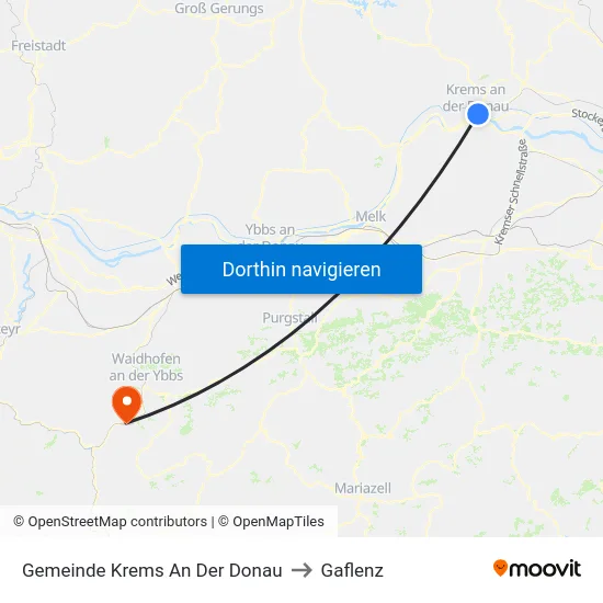 Gemeinde Krems An Der Donau to Gaflenz map
