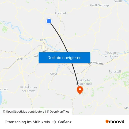 Ottenschlag Im Mühlkreis to Gaflenz map