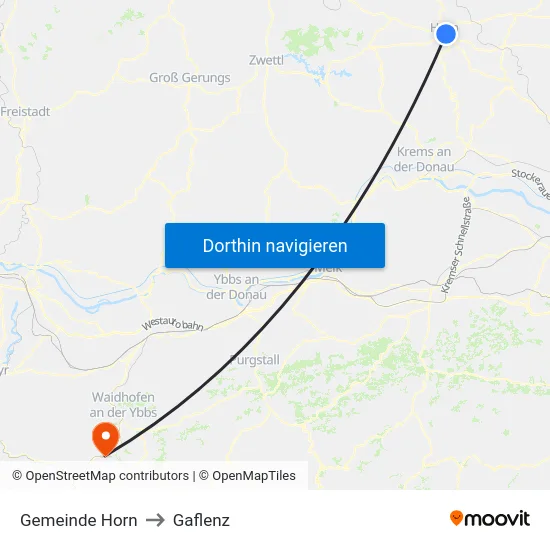 Gemeinde Horn to Gaflenz map