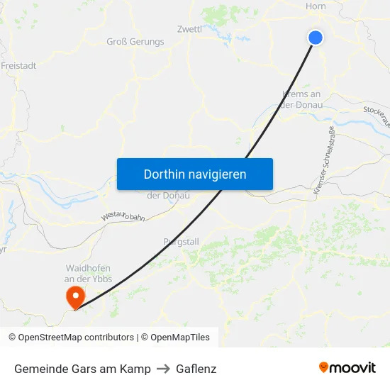 Gemeinde Gars am Kamp to Gaflenz map