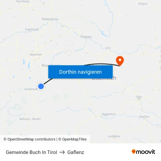 Gemeinde Buch In Tirol to Gaflenz map